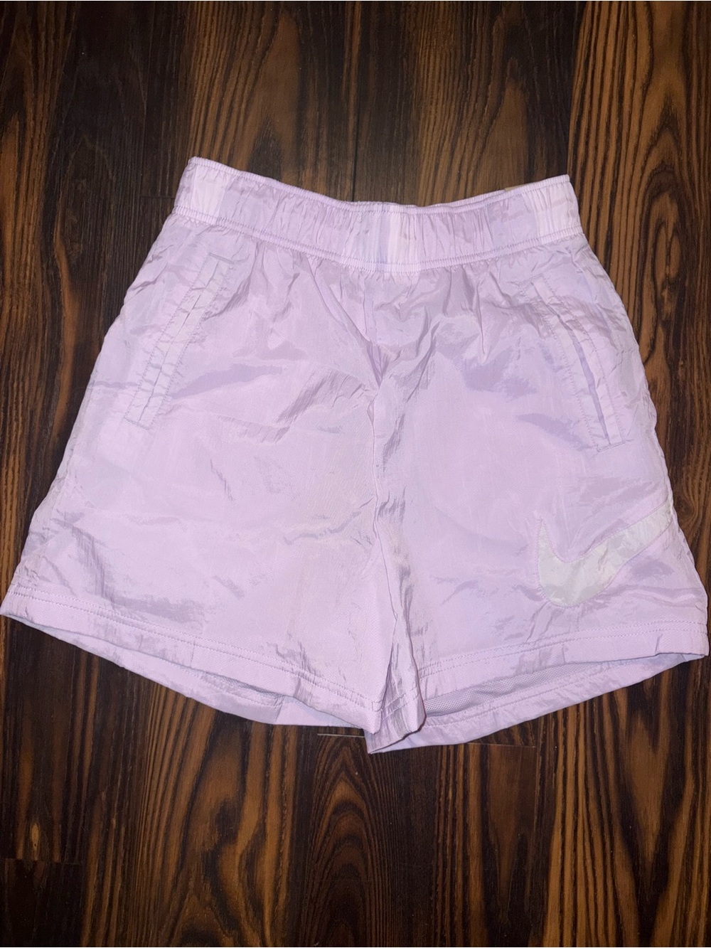 Nike Swoosh Women’s Lilac Athletic Woven Shorts Small NWT